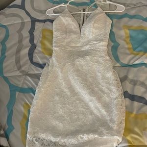 Emerald sundae white with glitter dress